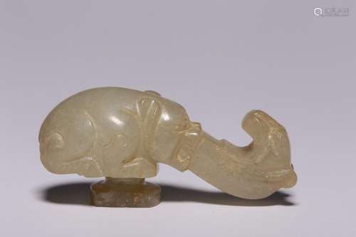 White Jade Bear Hook