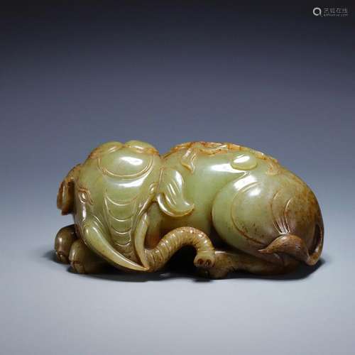 Topaz Reclining Elephant Ornament