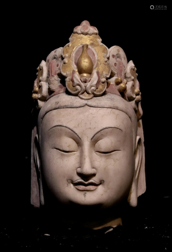 A Carved HanBaiYu Bodhisattva Head