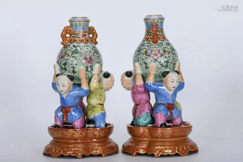 A Pair of Porcelain Vases