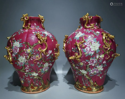 A Pair of Porcelain Vases