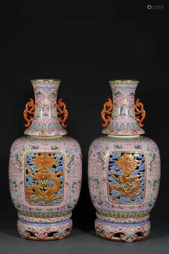 A Pair of Porcelain Vases