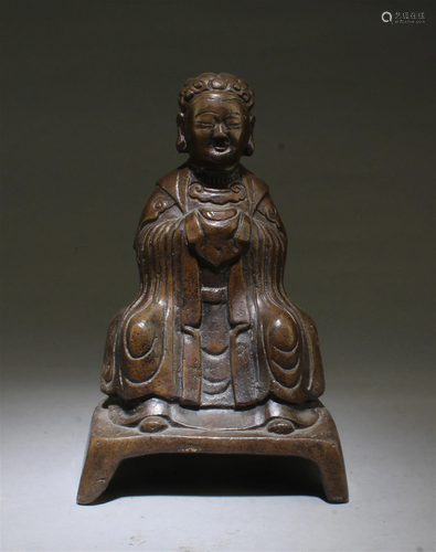 A Bronze Deity Statue