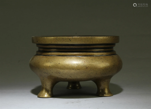 Chinese Bronze Tripod Censer