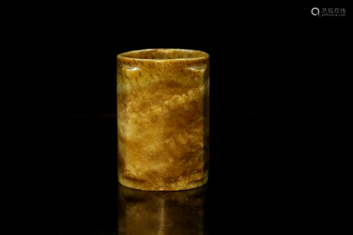 A Carved Jade 'Cong'