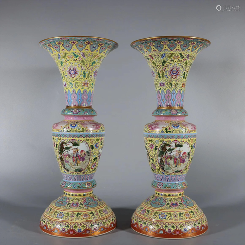 A Pair of Porcelain Vases