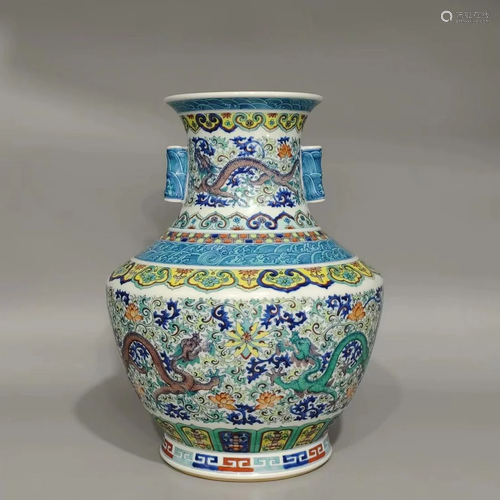 A Famille Verte Porcelain Vase