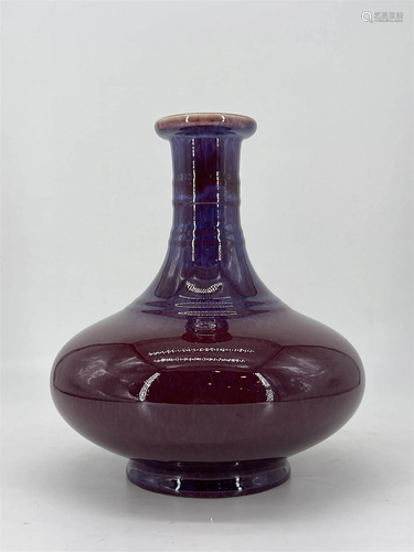 Flame-glaze bottle vase