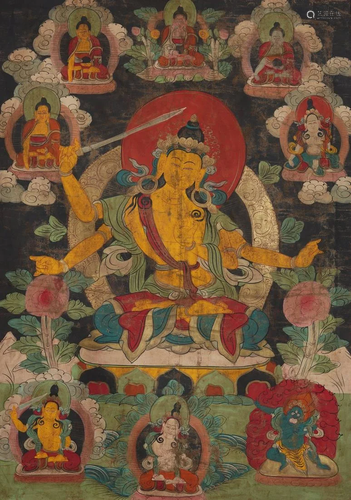 Tangka, Tibet traditional Manjushri art