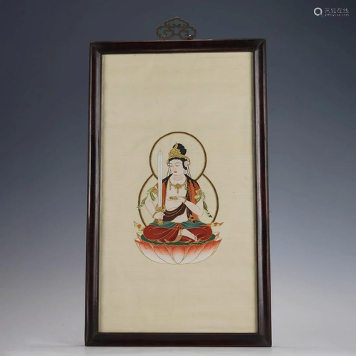 Chinese Kesi,Tibet traditional Manjushri art, Qing Dynasty