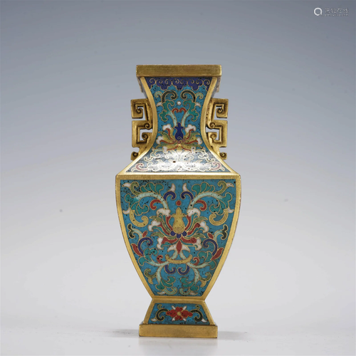 Cloisonne enamel 'BAO XIANG' vase