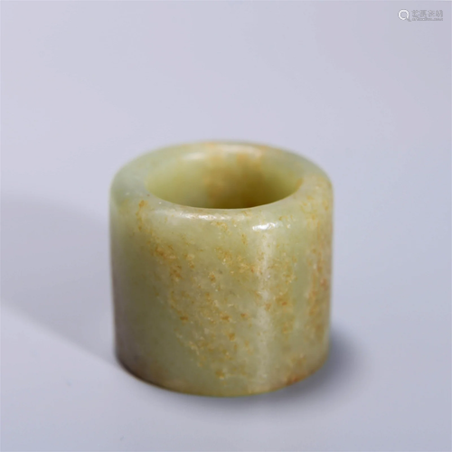 QING DYN. YELLOW JADE THUMB RING