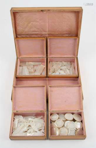 Collection of Chinese Mother of Pearl Gaming Counters, fish ...
