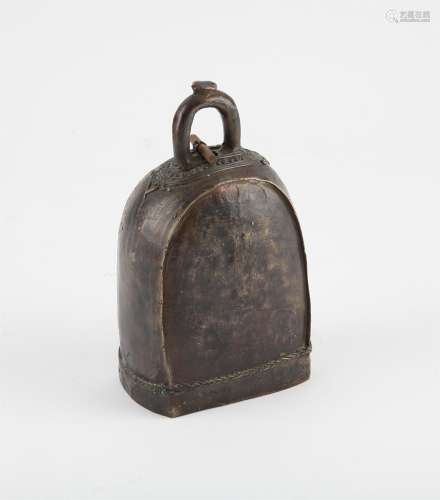 A Tibetan Bronze Temple Bell, late 19th century or later. Th...