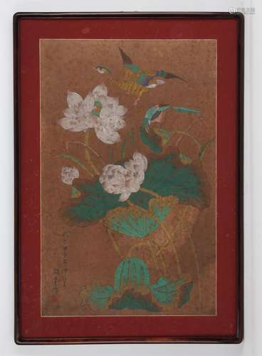 A Korean Minhwa painting , Early 20th century painted with b...