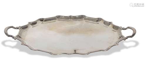 George v heavy tea tray of plain polished oval form having C...