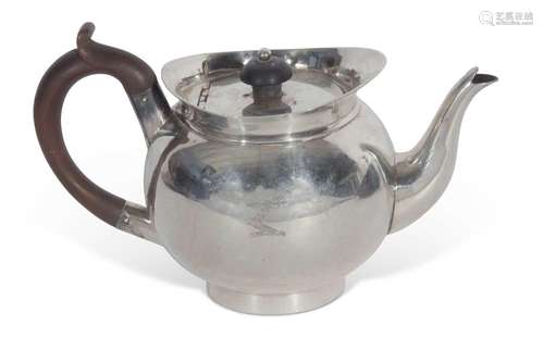 Georgian bullet teapot with raised apron, tureen handle and ...