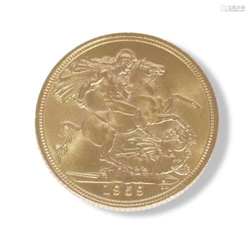 Elizabeth II sovereign dated 1959