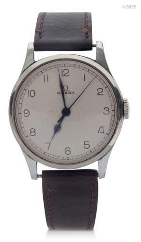 Second quarter of 20th century gents Omega wrist watch, whit...