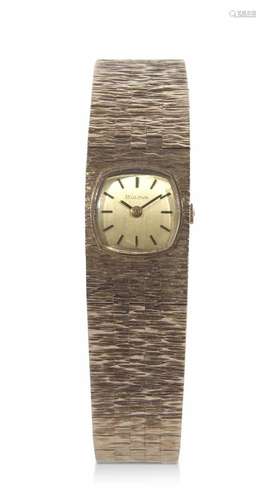 Last quarter of 20th century Bulova 9ct gold ladies wrist wa...