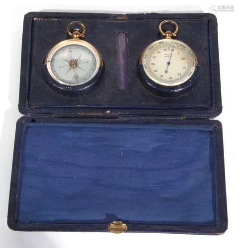 First quarter of 20th century pocket watch compass along wit...