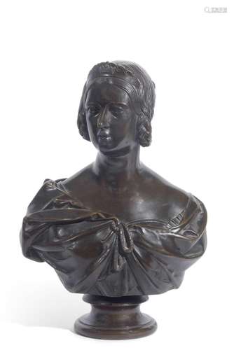 Art Union of London bronze bust of the young Queen Victoria ...