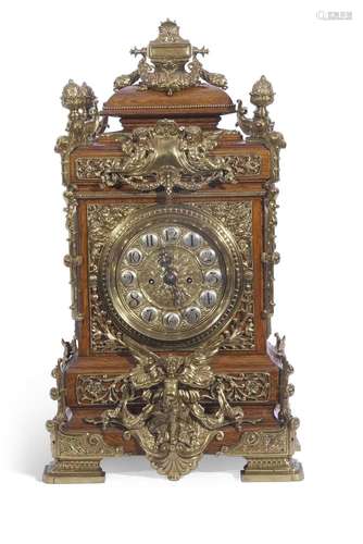 A large and impressive late 19th century French mantel clock...