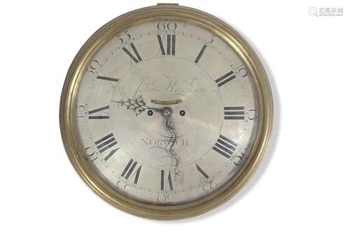 John Harrison of Norwich, 18th century wall clock with 14&qu...