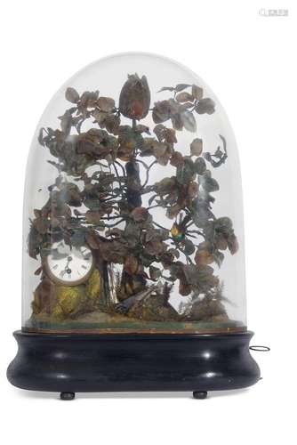 A fine and unusual 19th century French automaton bird clock ...