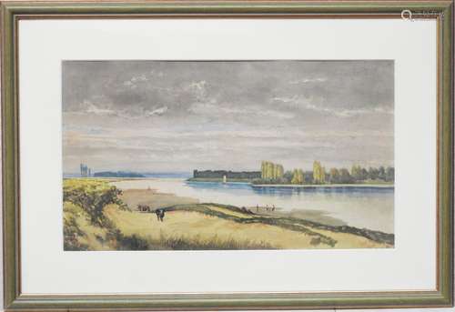 Charles PEGUY (1873-1914),La Loire en aval d'Orléans,Aquarel...