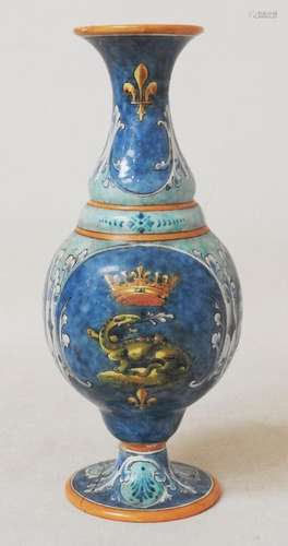 Blois - G-  Bruneau Balon,Vase en faience à col évasé décor ...