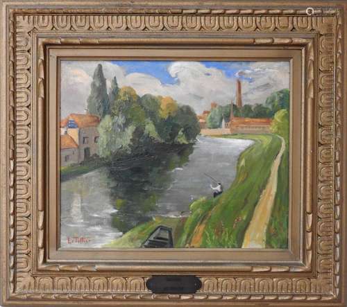 Suzanne LE TELLIER - XXeme ,Bord de la Seine, environs de Pa...