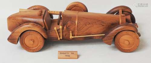 Jean-Pierre SCHIRMEYER - XXeme,Bugatti B59 de 1934 en bois p...