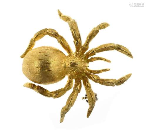 Broche “araignée” <br />
en or strié. 10,6 g
