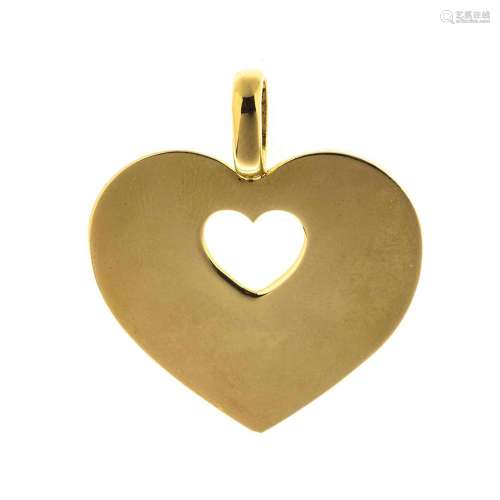 POIRAY<br />
Pendentif cœur en or. Signé et numéroté. 7,1 g