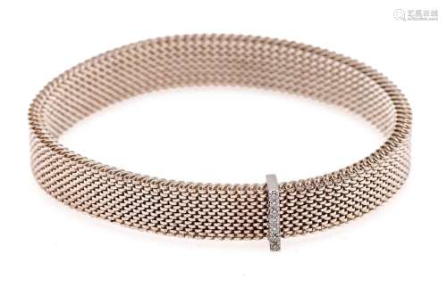 MAUBOUSSIN<br />
 Bracelet “Moi non plus” en acier extensibl...