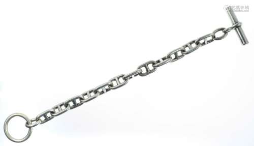 HERMES<br />
 Bracelet ancien “Chaîne d’ancre” en argent. Si...