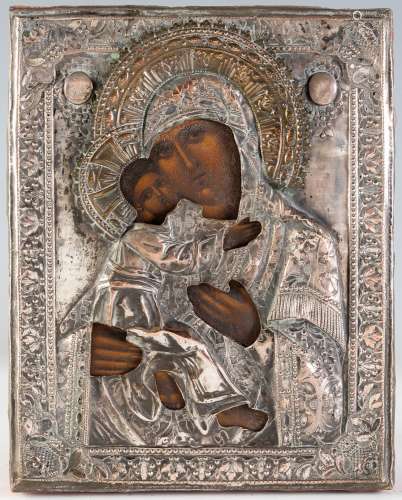19th century Russian icon."Virgin of Vladimir".Pai...