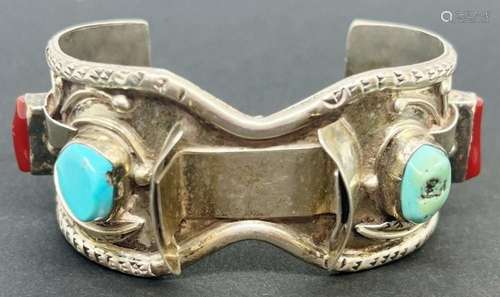 GORGEOUS SOUTHWESTERN STERLING WATCH CUFF