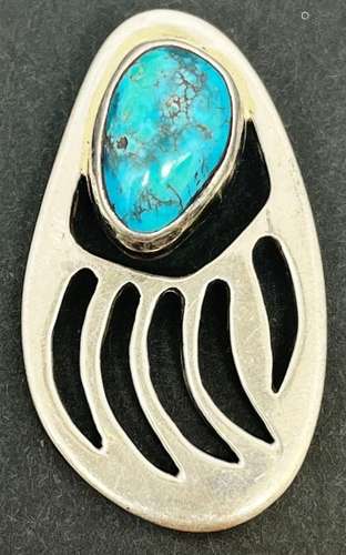 SOUTHWESTERN STERLING BEAR CLAW PENDANT