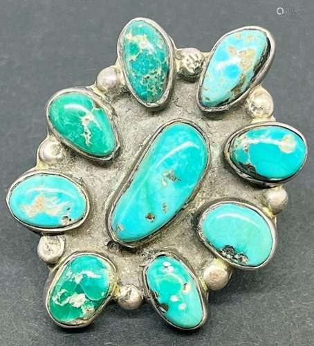 HUGE SOUTHWESTERN STERLING RING WITH