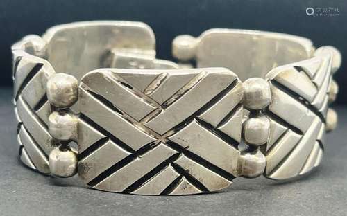 TC-228 MEXICO STERLING PANEL BRACELET