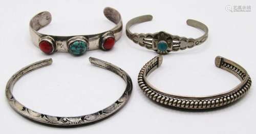 4-SOUTHWESTERN STERLING CHILDREN S CUFFS