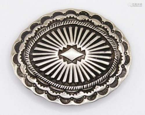 SOUTHWESTERN STERLING BELT BUCKLE WITH