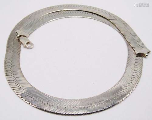 ITALY STERLING HERRINGBONE NECKLACE/CHAIN