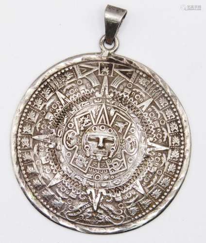 HENCHO EN MEXICO STERLING CIRCULAR PENDANT