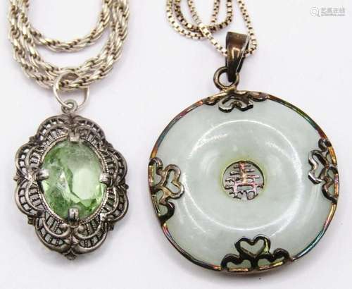 2-VINTAGE STERLING PENDANTS BOTH WITH CHAINS!