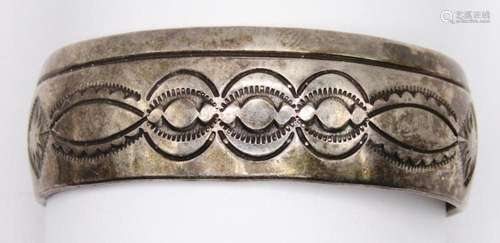 THICK SOUTHWESTERN STERLING CUFF WITH