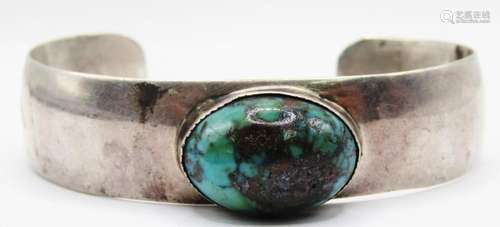 "EG" MARKED SOUTHWESTERN STERLING CUFF WITH