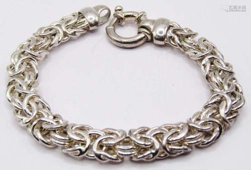 7 INCH ITALY STERLING BYZANTINE STYLE BRACELET